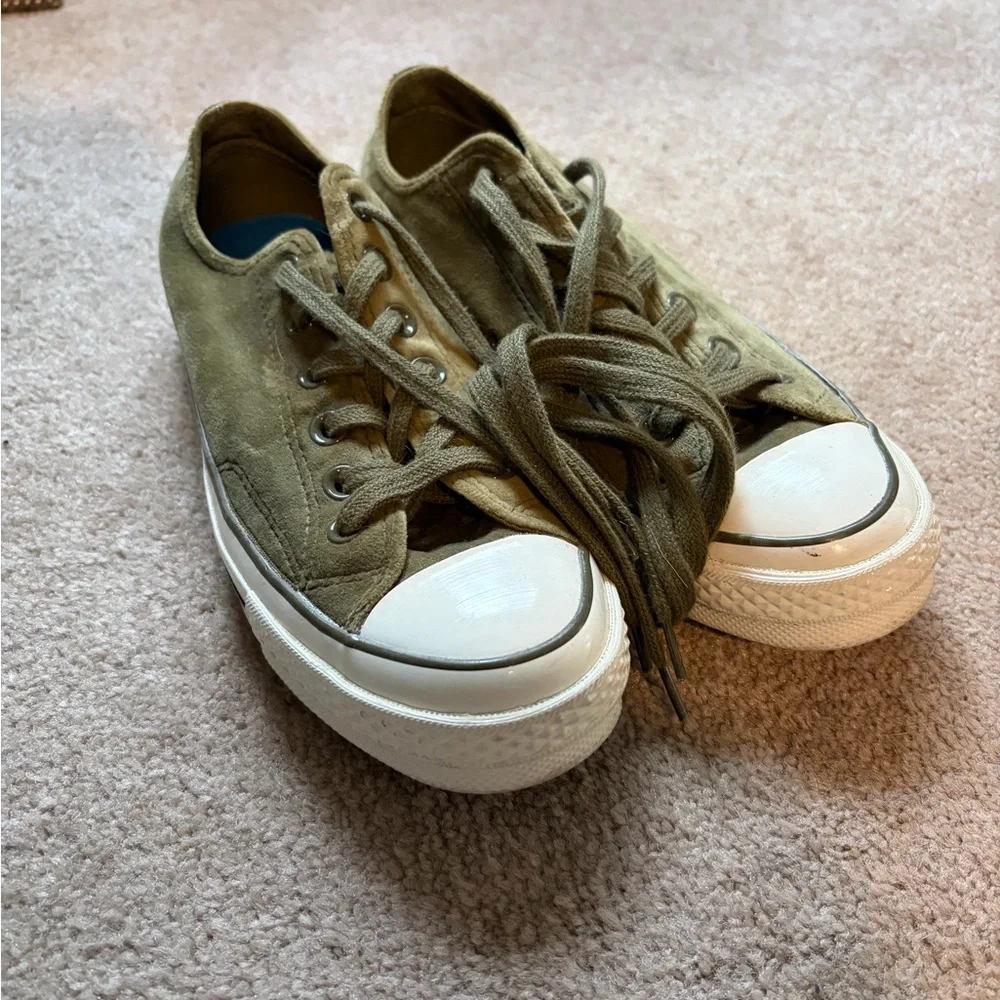 Converse Chuck Taylor 70 Casual Velvet Green Sneakers - Picture 1 of 5
